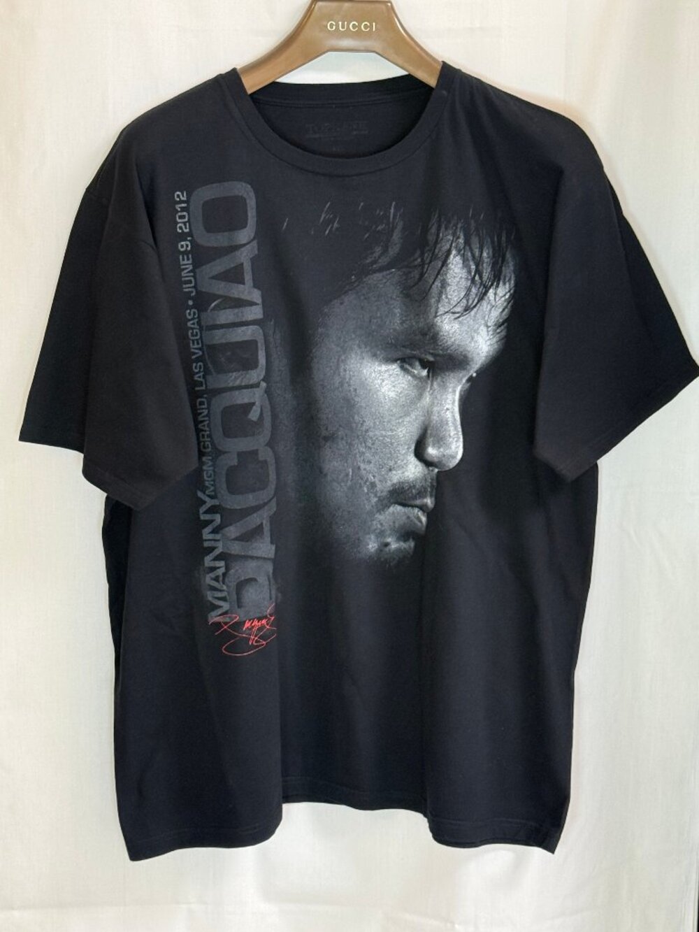 NWOT Manny Pacquiao 2012 Las Vegas Boxing Event Crew Neck T-Shirt - Black - XXL